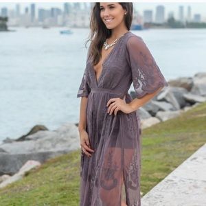 Wishlist Boho Lace Maxi Romper